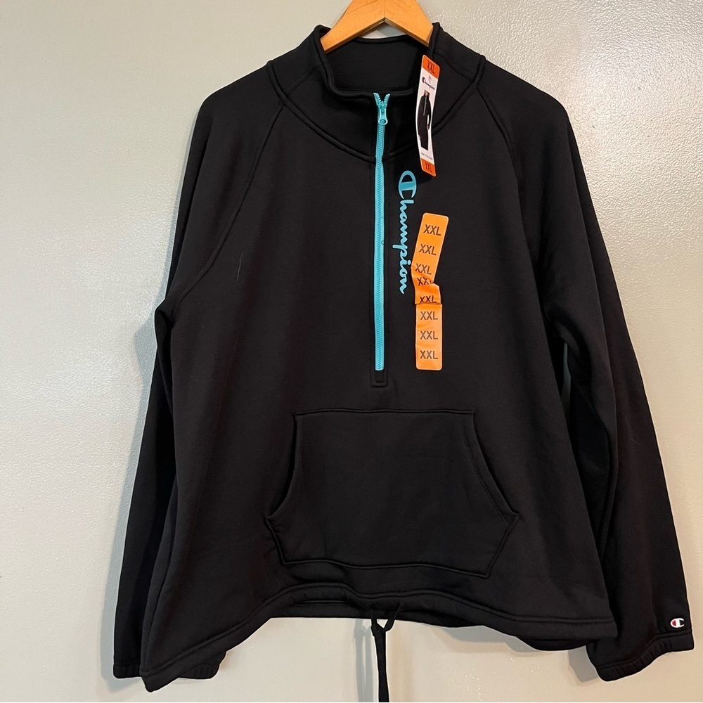 Champion Womens Full Zip Black Sweatshirt Size XXL NWT